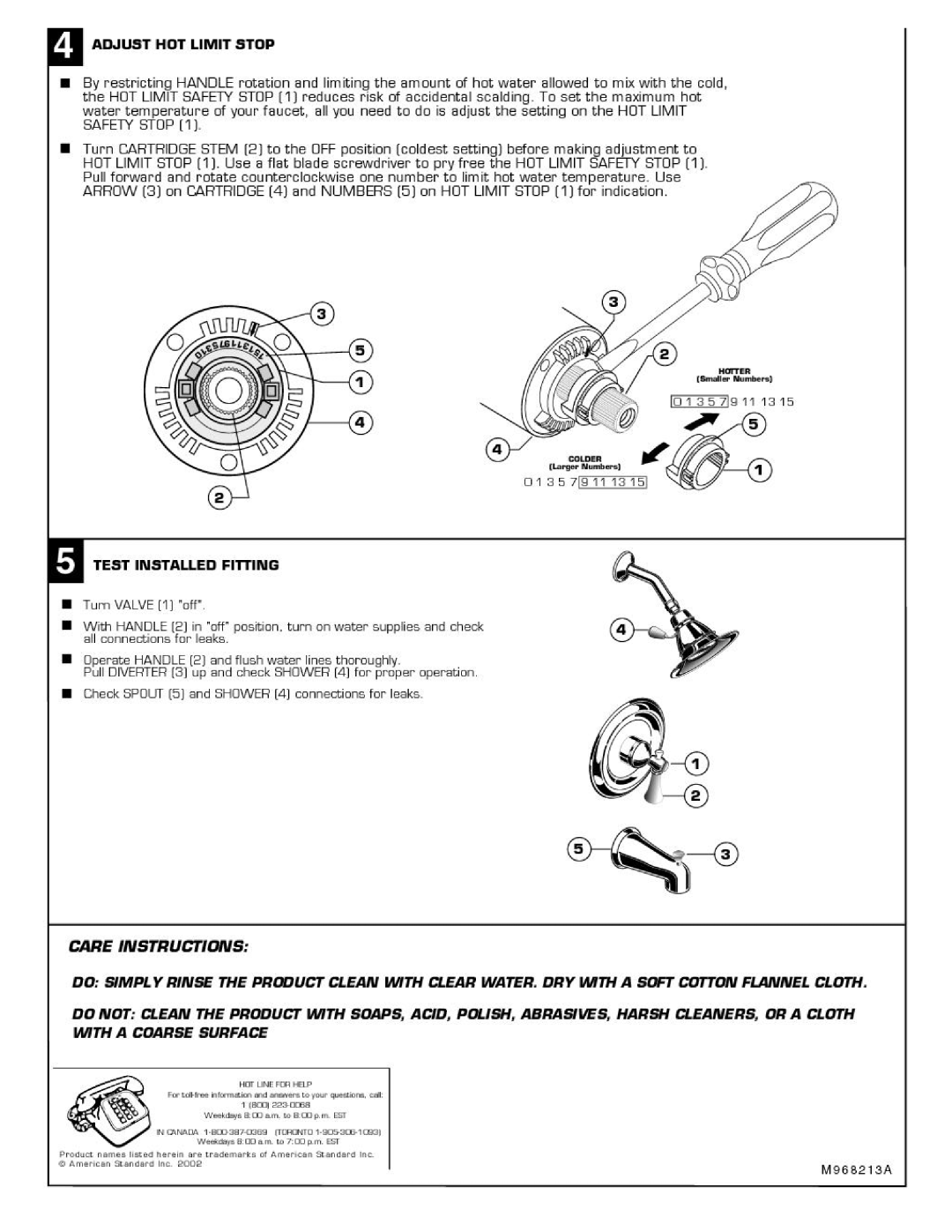 American Standard 6181, 6180 manual 