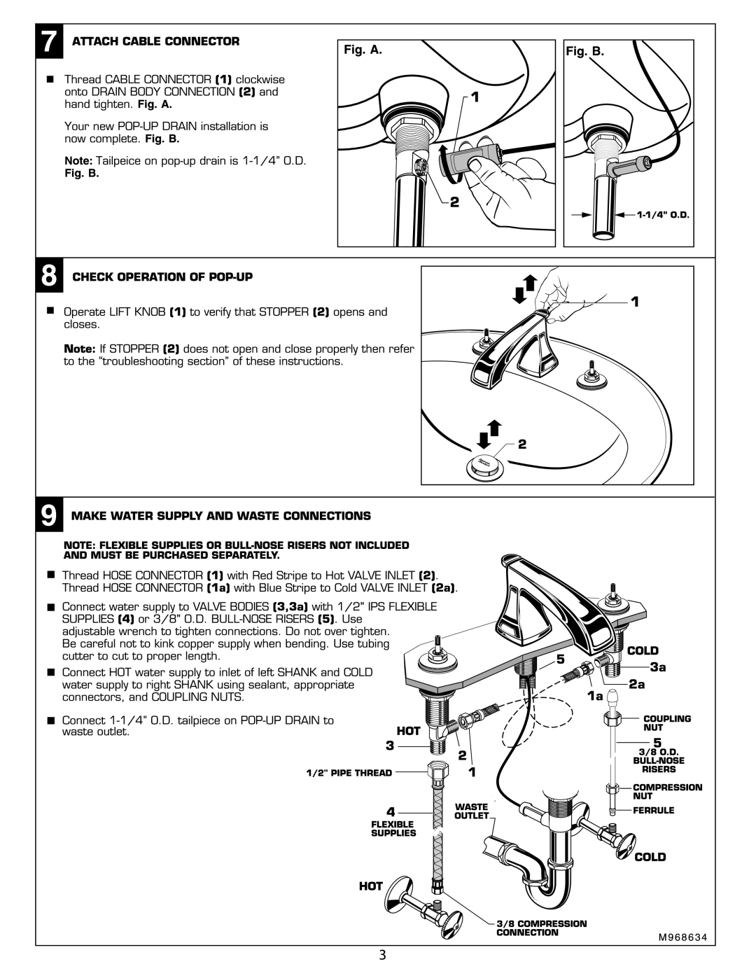 American Standard 7005.801 manual 