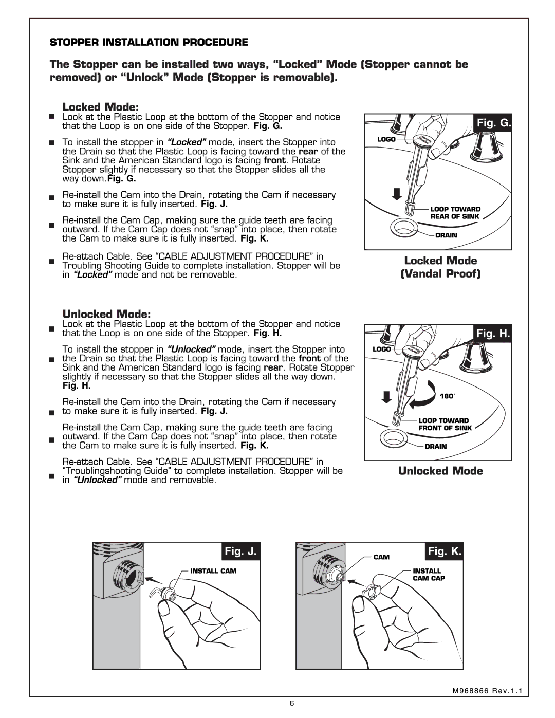 American Standard 7028 manual 