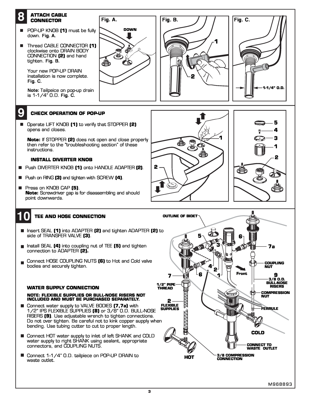 American Standard 7038.400 installation instructions Fig. A 