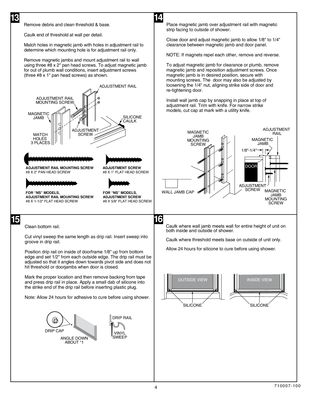 American Standard 710007-100 owner manual 1516 