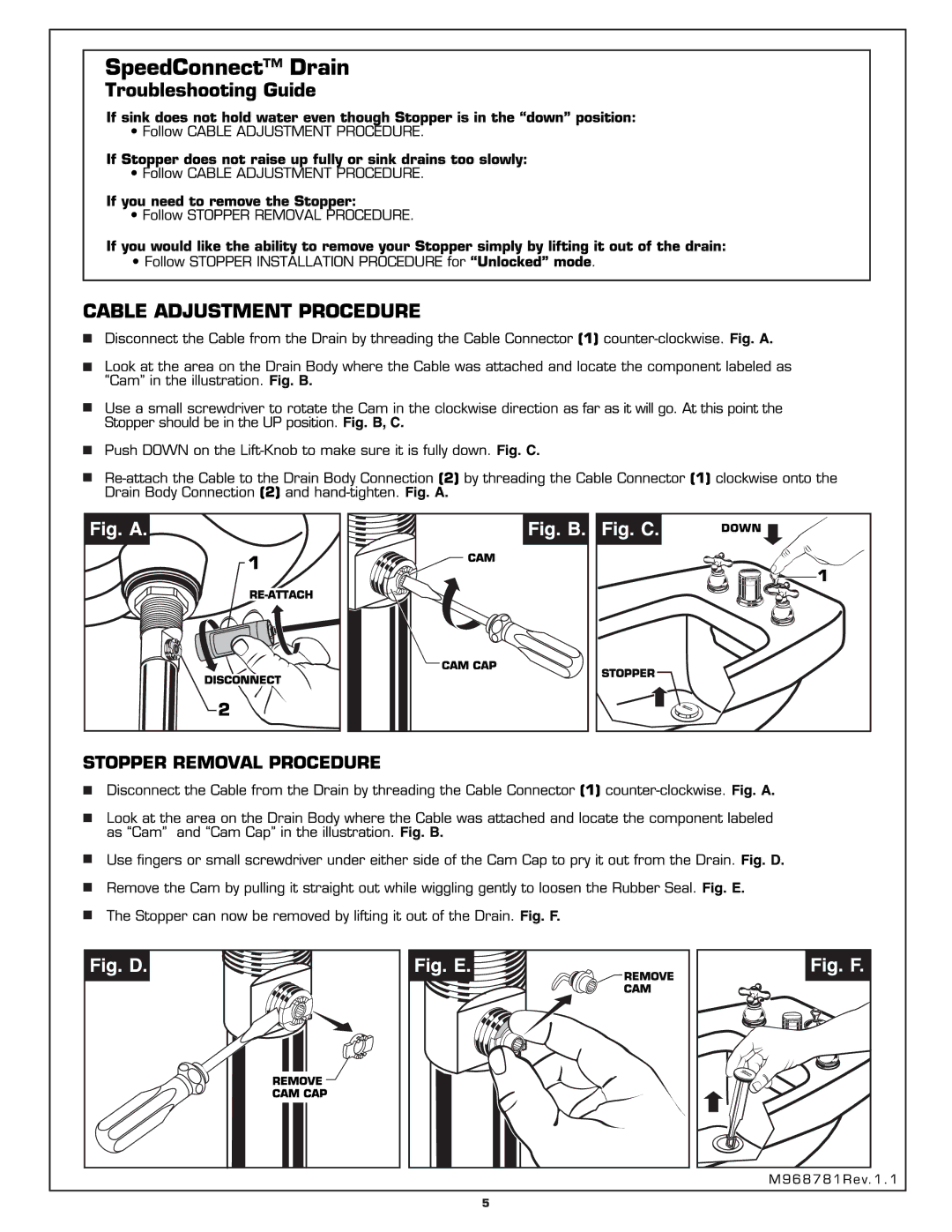 American Standard 7390.713, 7390.733, 7390.723, 7390.703 manual 