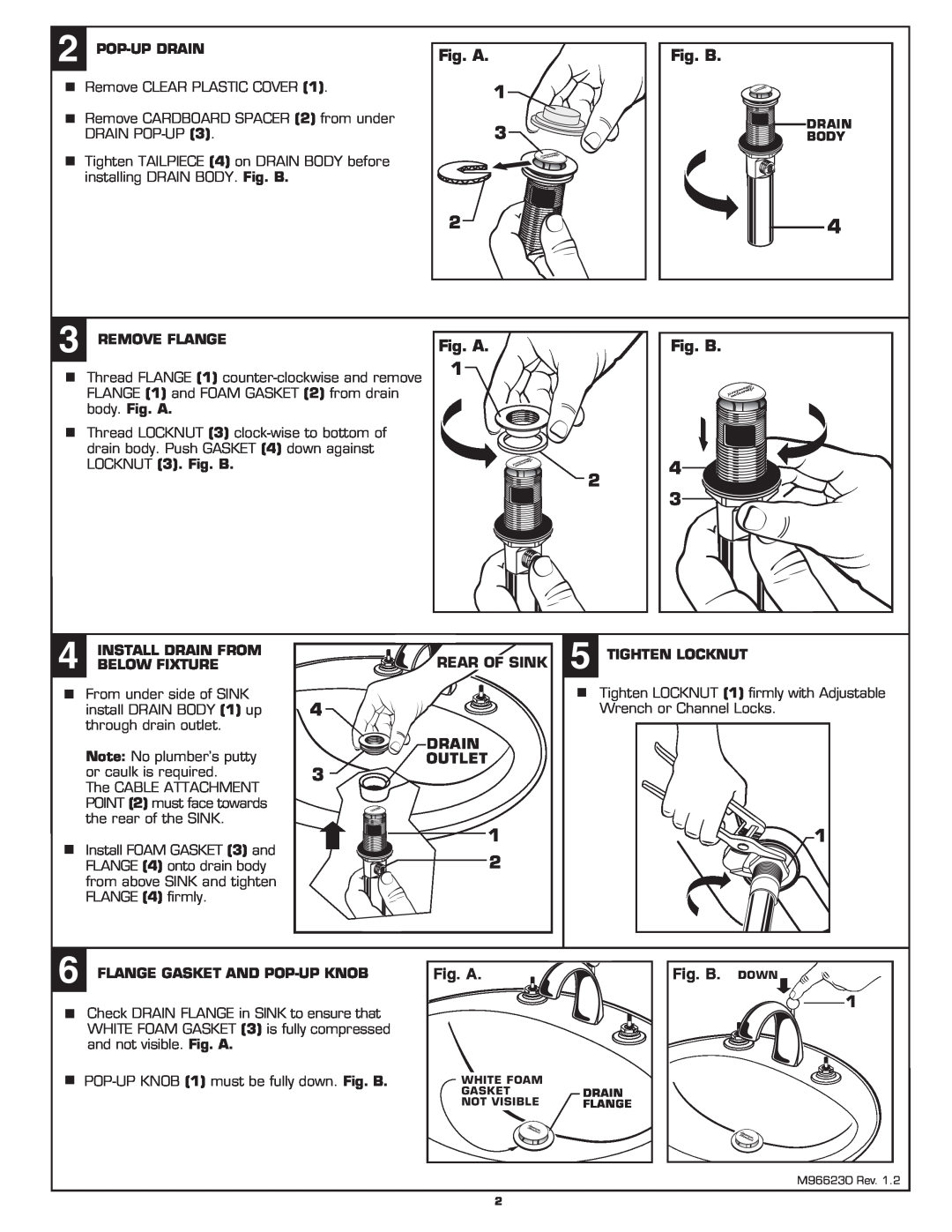 American Standard 8871 installation instructions Fig. A, Fig. B 