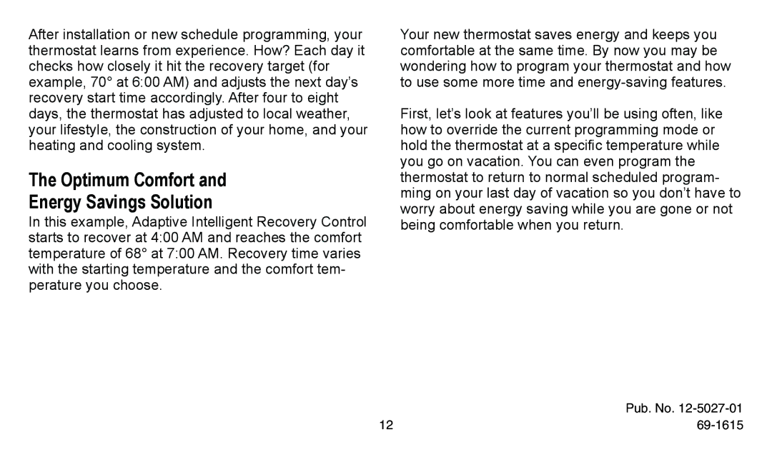 American Standard ASYSTAT300C, ASYSTAT302C manual Optimum Comfort Energy Savings Solution 