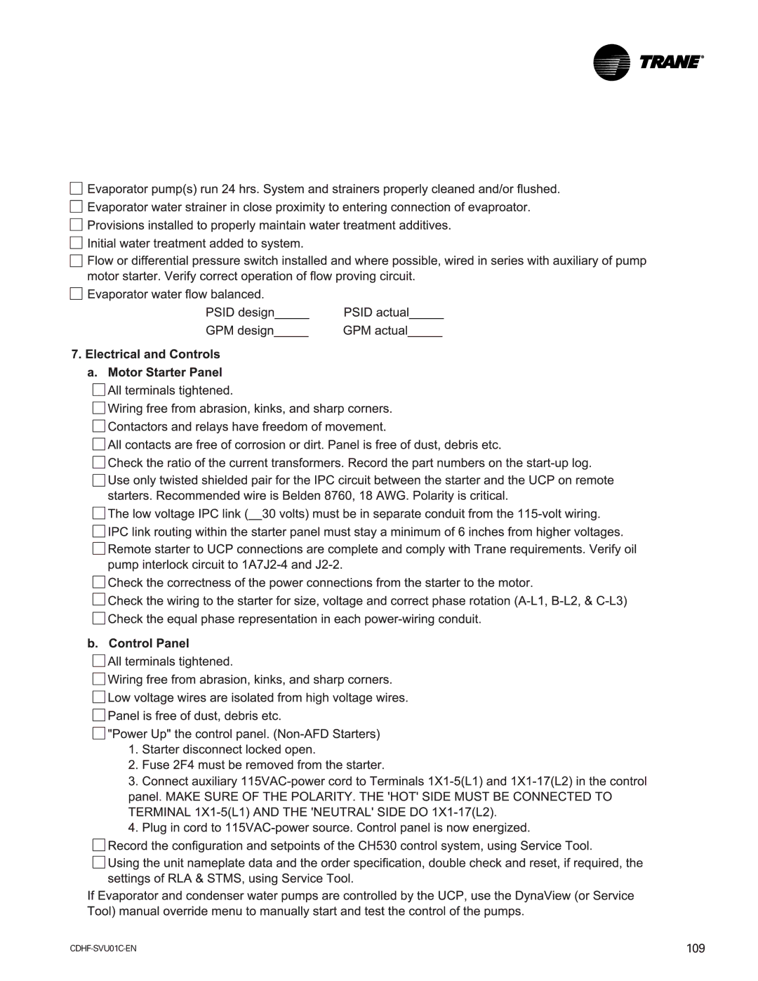 American Standard CH530 manual 109 