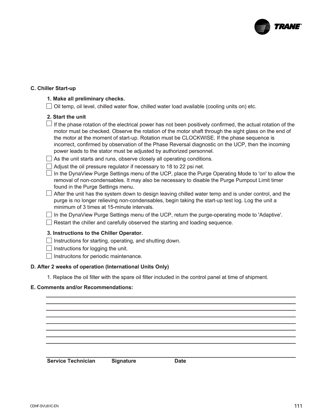 American Standard CH530 manual 111 