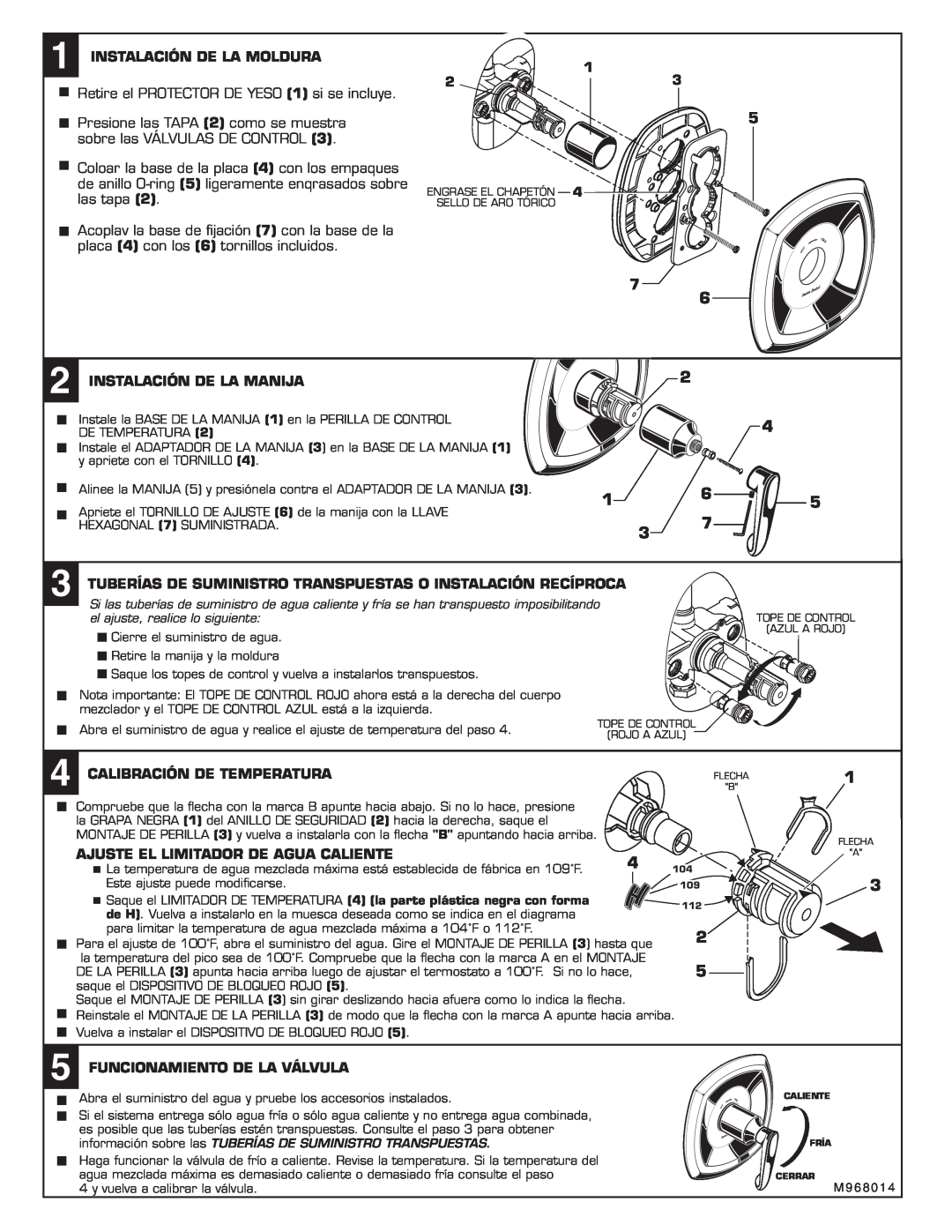 American Standard T005.730 installation instructions Instalación De La Moldura, Retire el PROTECTOR DE YESO 1 si se incluye 
