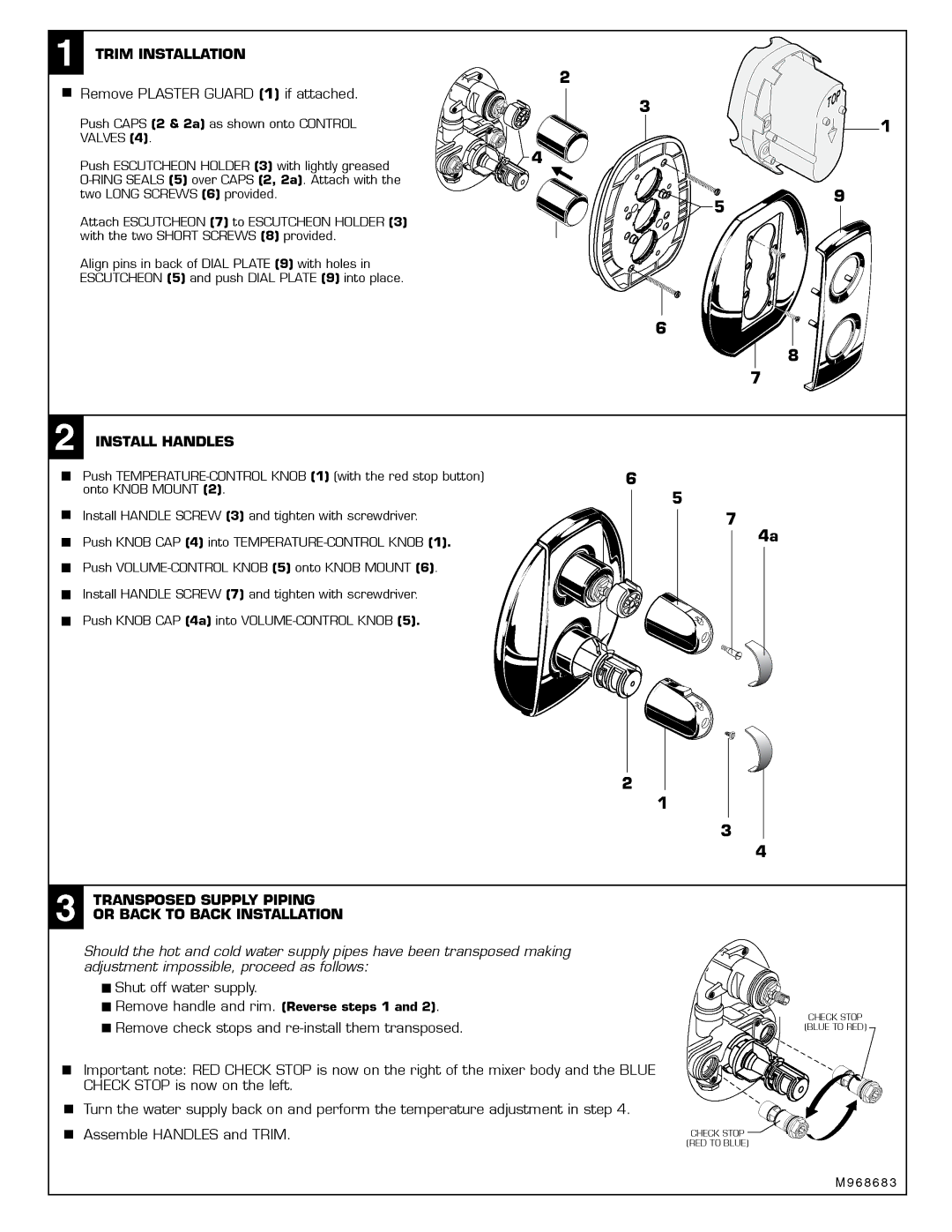 American Standard T203.740 manual 