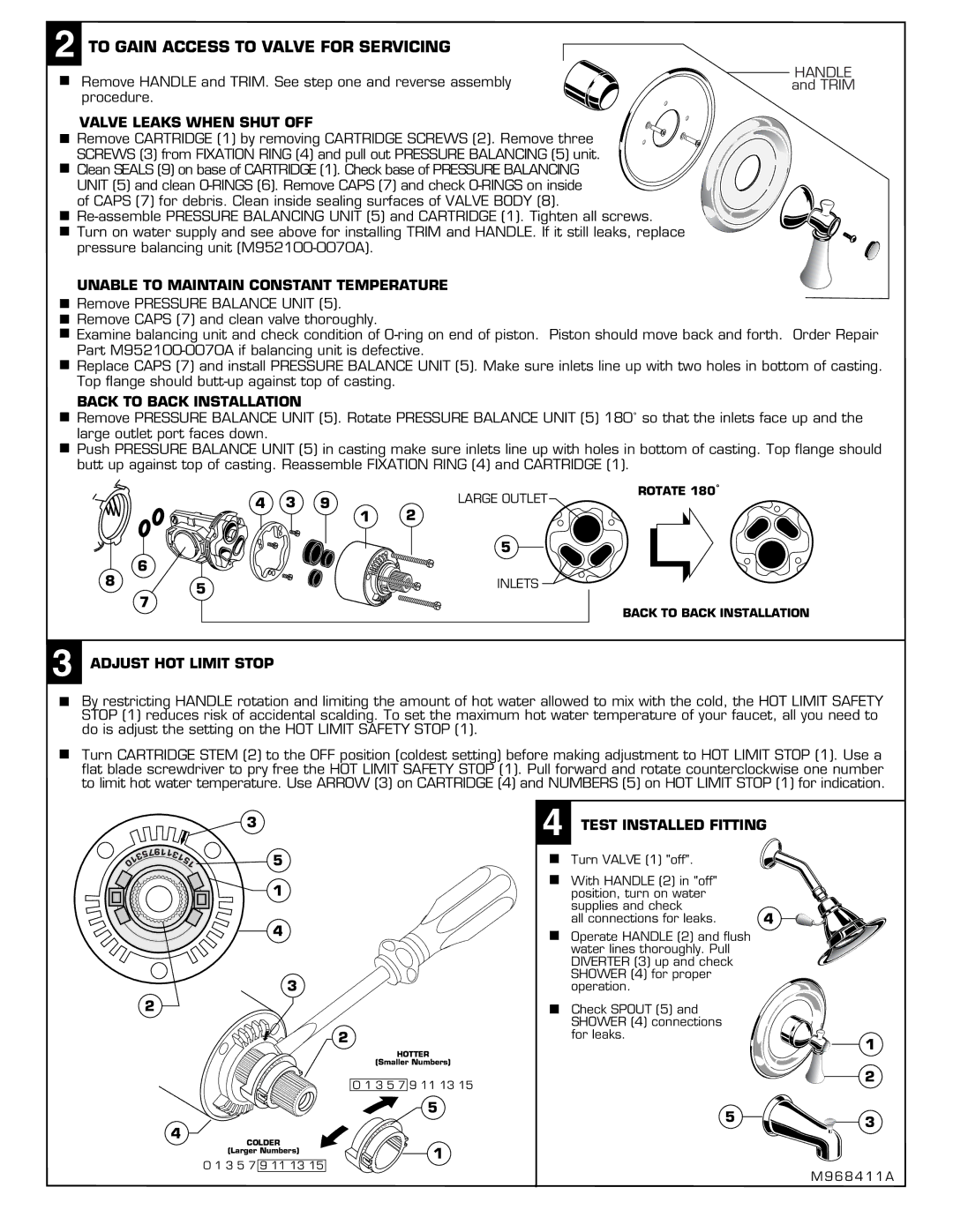 American Standard T6181 Valve Leaks When Shut OFF, Unable to Maintain Constant Temperature, Back to Back Installation 