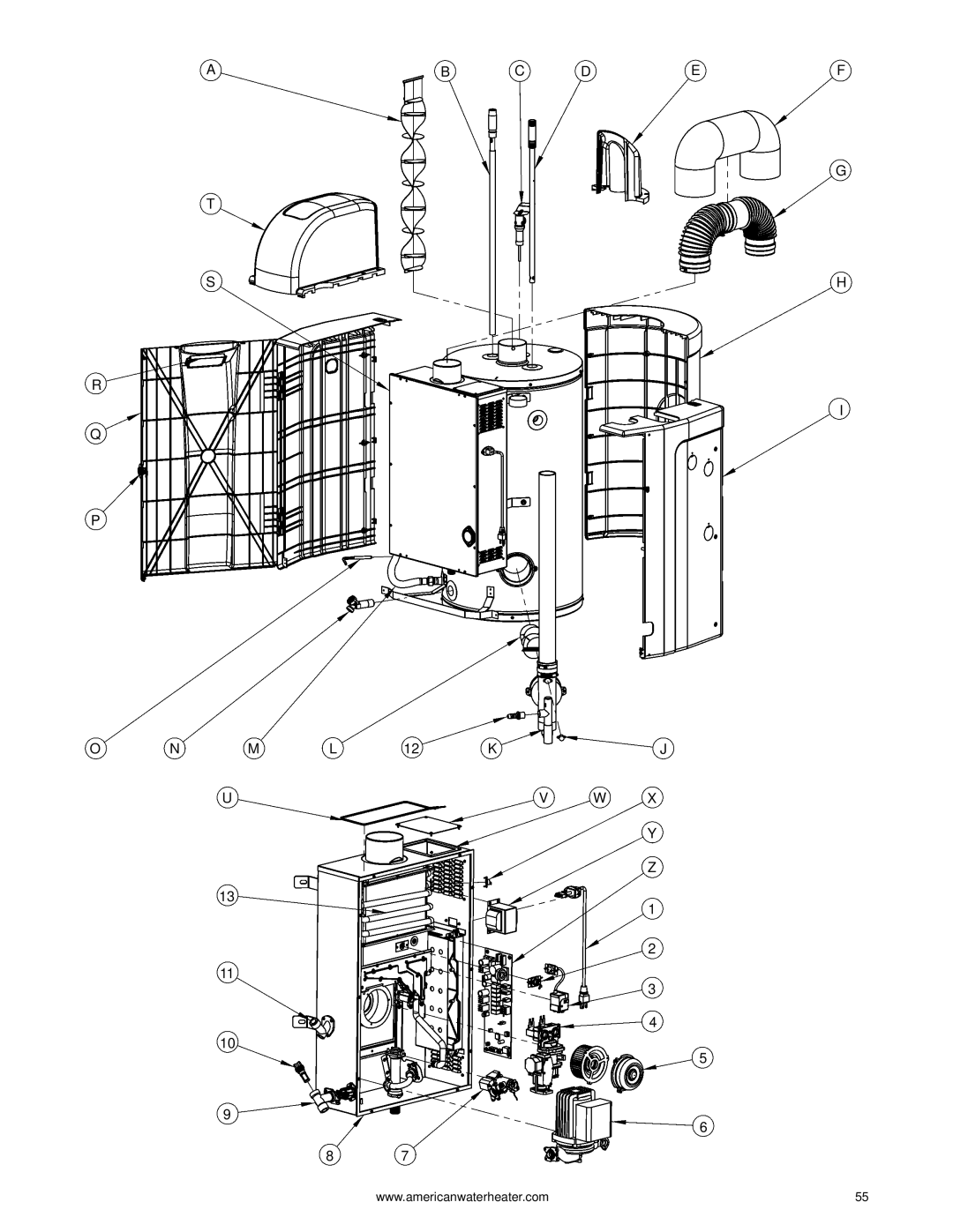 American Water Heater 1010 319869-000 warranty Ab C Def 