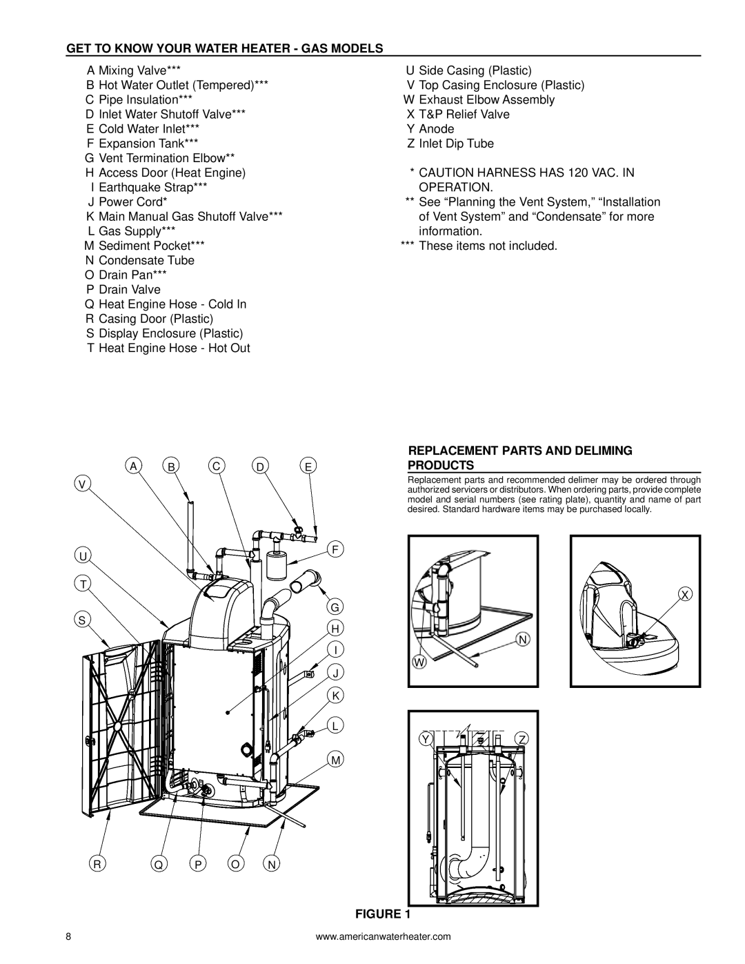 American Water Heater 1010 319869-000 warranty GET to Know Your Water Heater GAS Models, Operation 