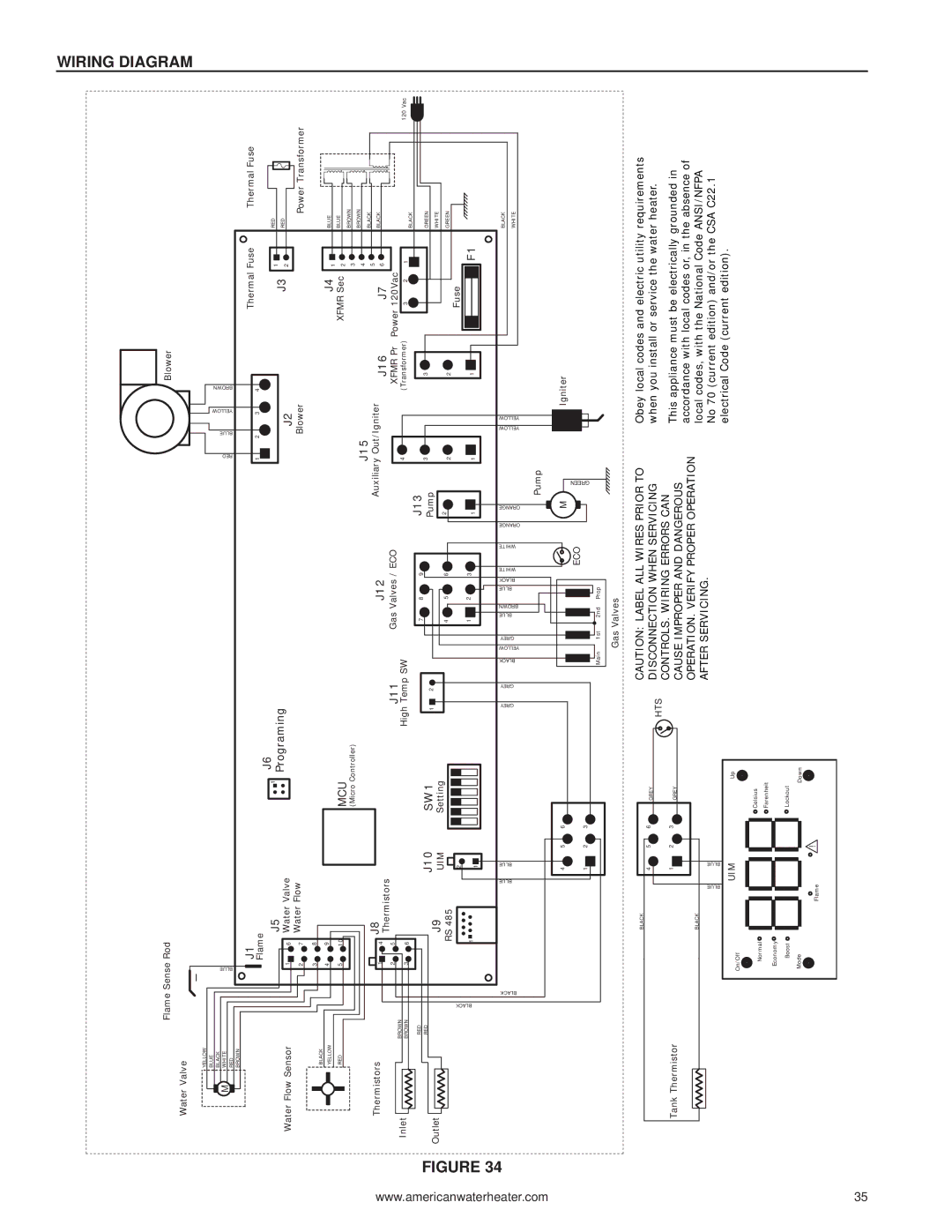 American Water Heater 316888-004 warranty Mcu 