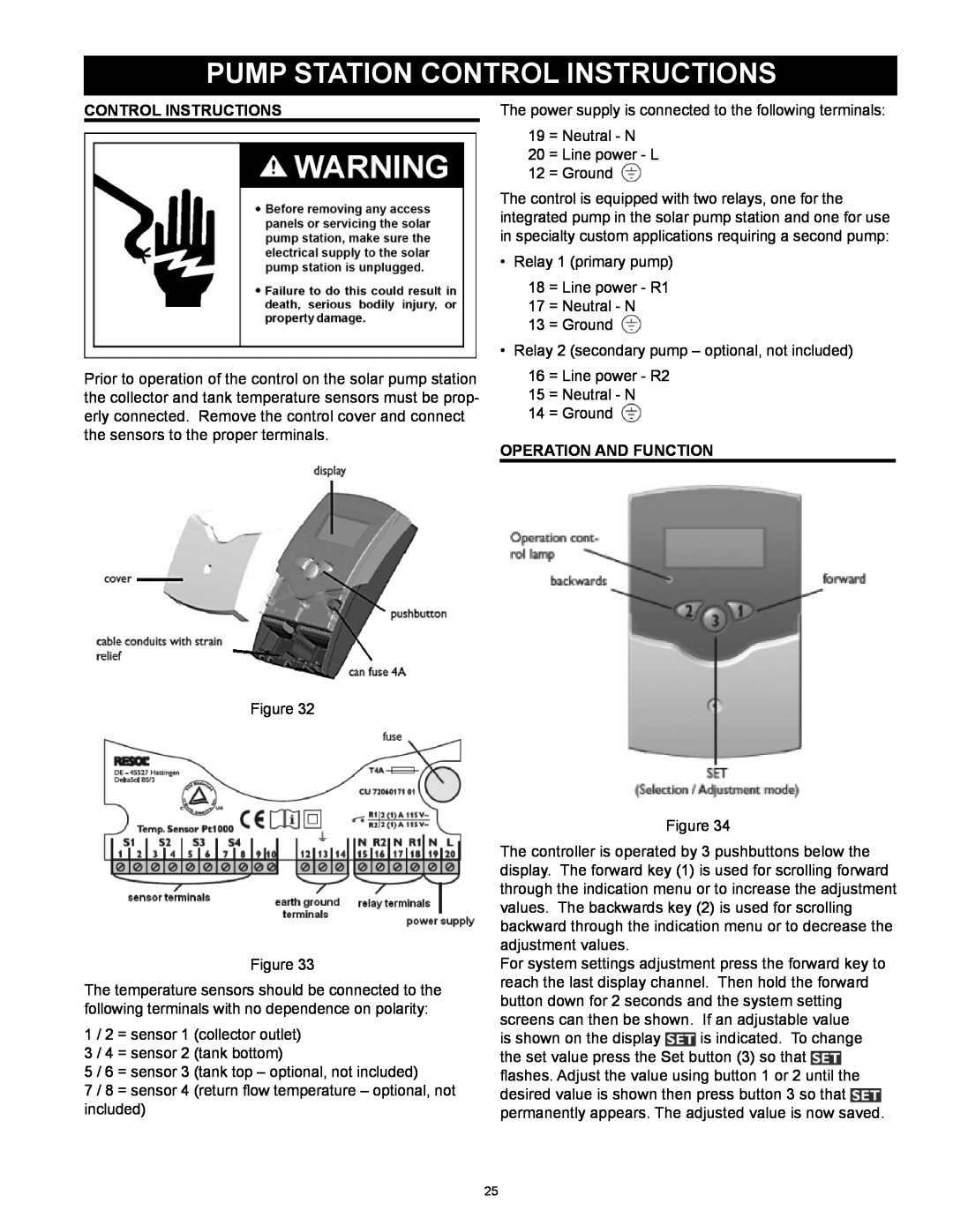 American Water Heater 318281-000 instruction manual Pump Station Control Instructions, Operation And Function 
