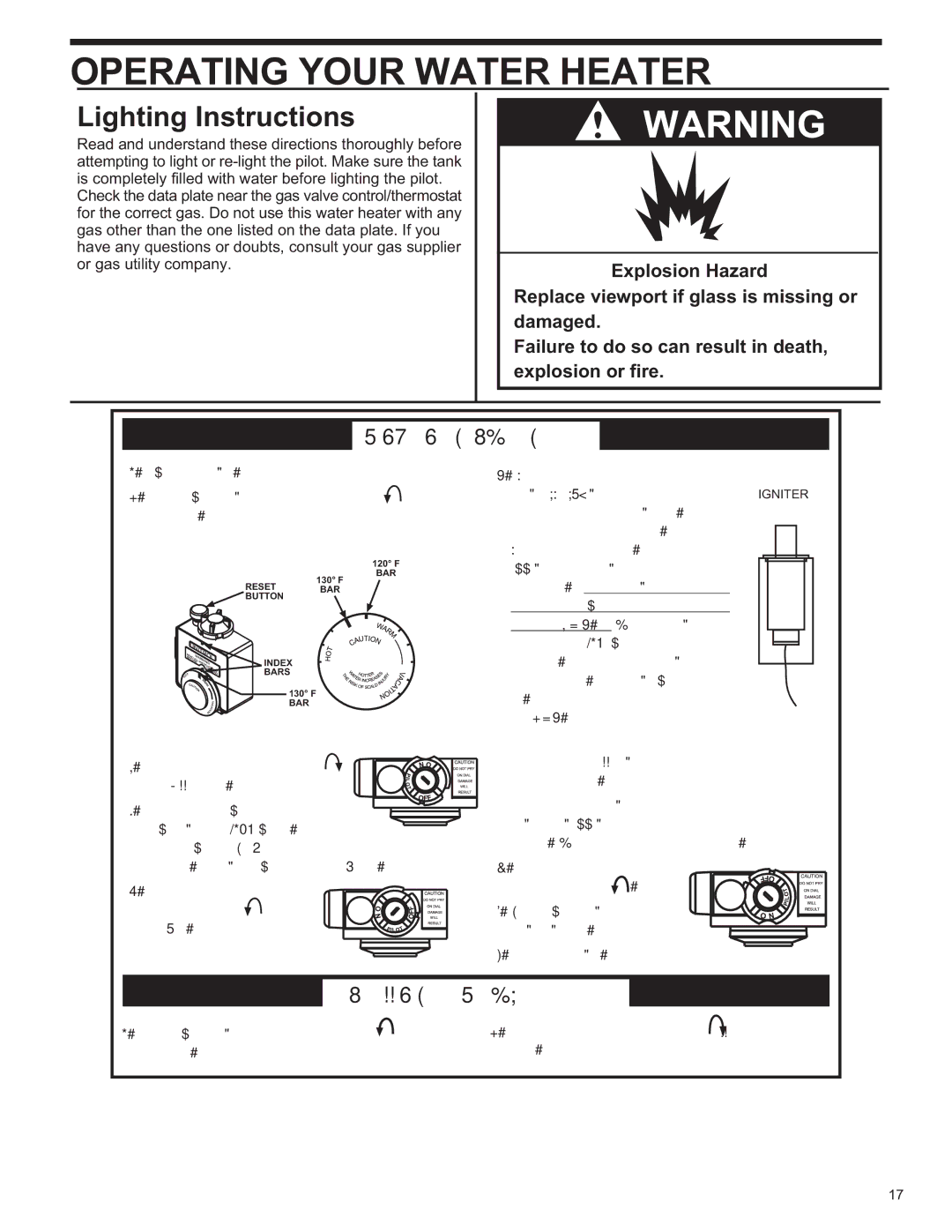 American Water Heater 6510238 installation instructions Operating Your Water Heater, Lighting Instructions 