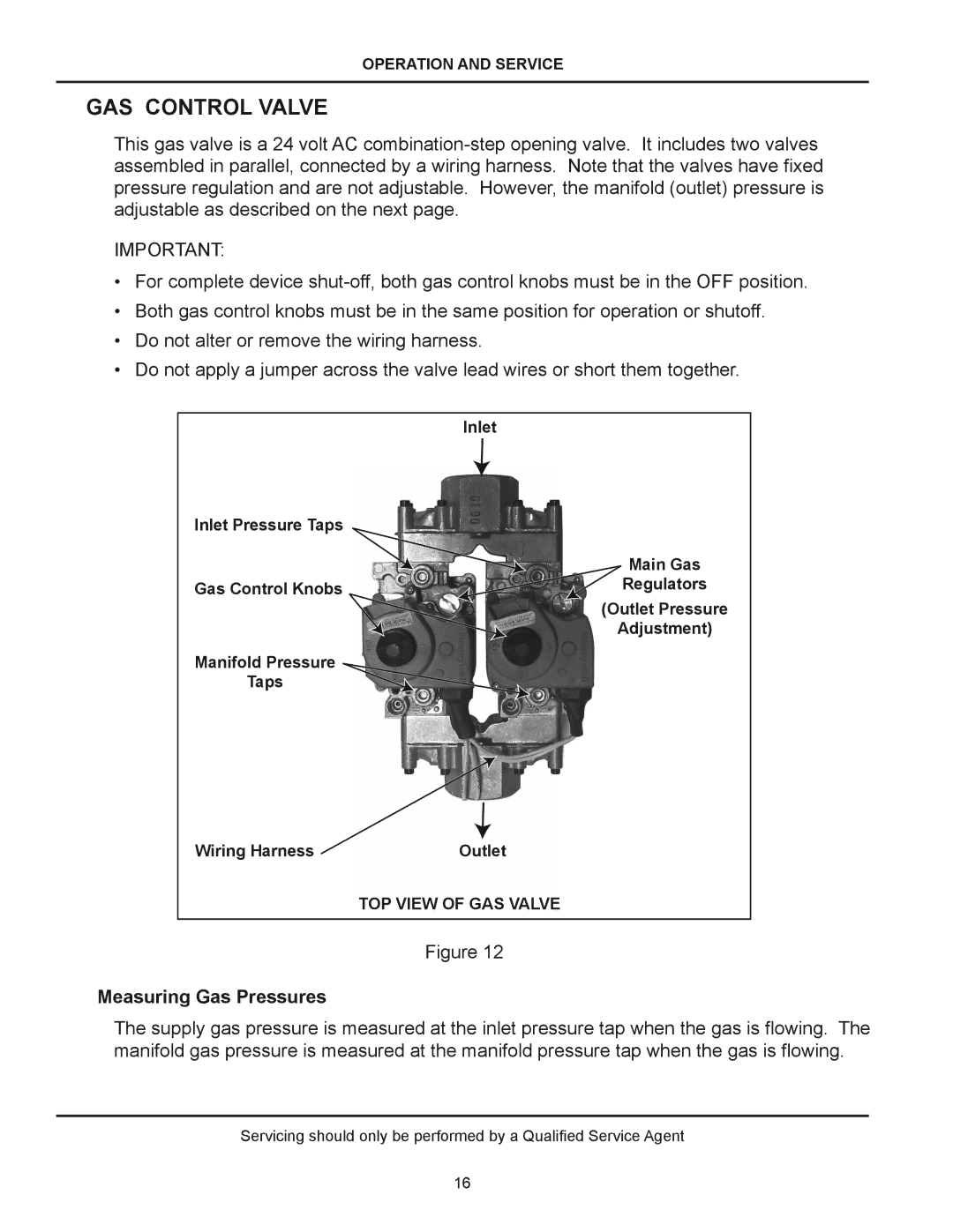 American Water Heater (A)BCG38T500-8P, (A)BCG385T500-8N manual GAS Control Valve, Measuring Gas Pressures 