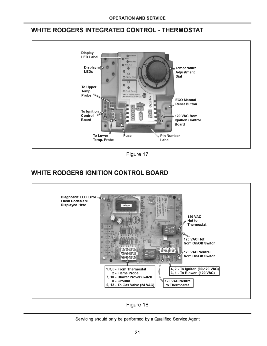 American Water Heater (A)BCG385T500-8N White Rodgers Integrated Control - Thermostat, White Rodgers Ignition Control Board 