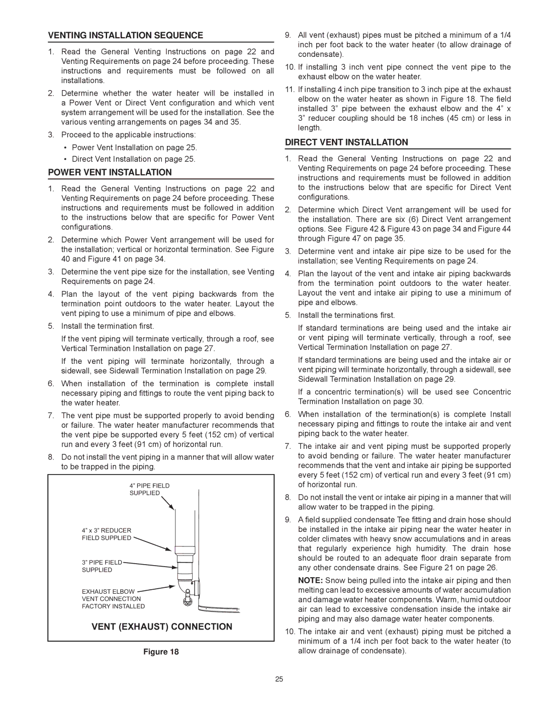 American Water Heater Commercial Gas Water Heaters Venting Installation Sequence, Power Vent Installation 