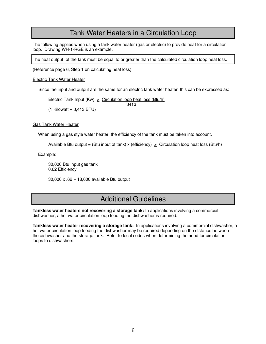 American Water Heater ATI-705A-P, ATO-505-N, ATI-705-N manual Tank Water Heaters in a Circulation Loop, Additional Guidelines 