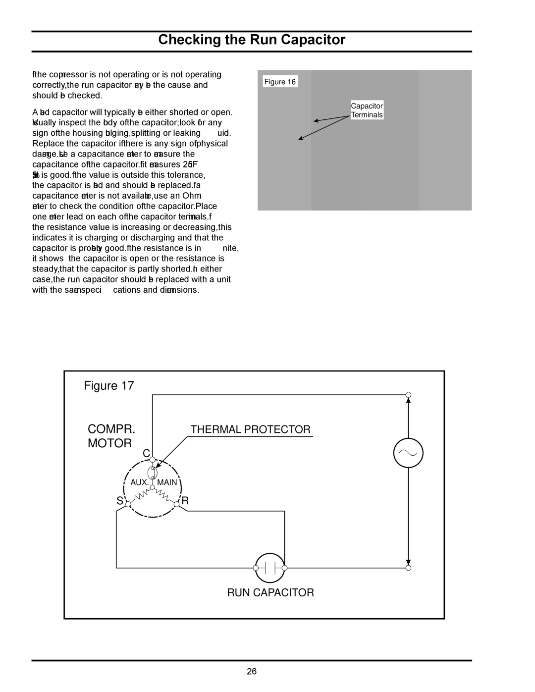 American Water Heater RESIDENTIAL HYBRID ELECTRIC HEAT PUMP WATER HEATER, HPE10280H045DV manual Checking the Run Capacitor 