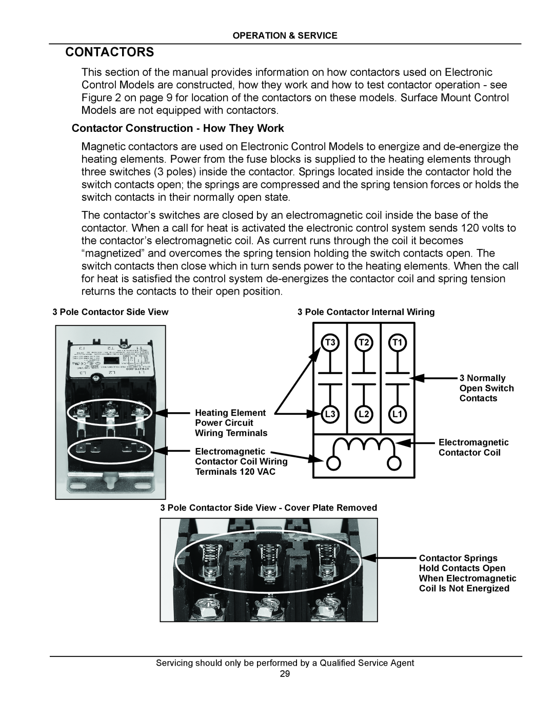 American Water Heater ITCE3-52/80/119, STCE3-52/80/119 manual Contactors, Contactor Construction - How They Work 