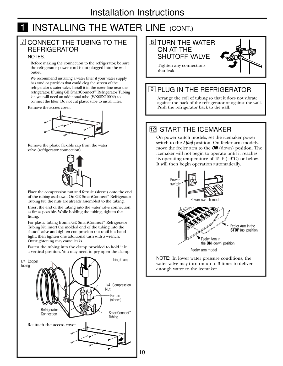 Americana Appliances 197D5984P004 Connect the Tubing to Refrigerator, Turn the Water On AT Shutoff Valve 