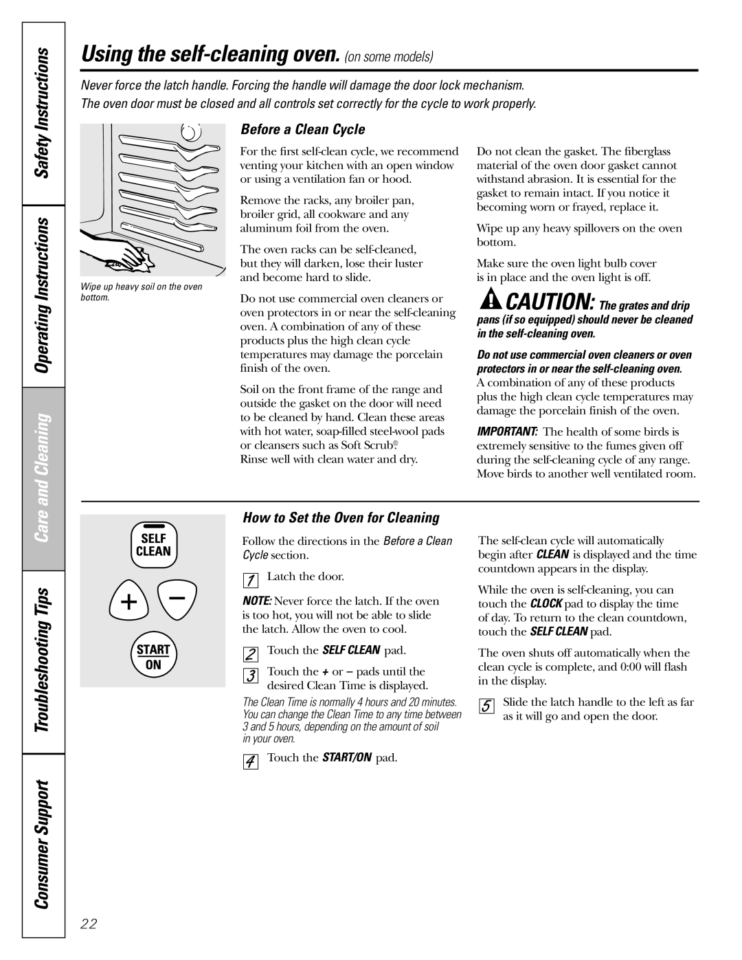 Americana Appliances ABS200 Using the self-cleaning oven. on some models, Cleaning Operating Instructions Safety 