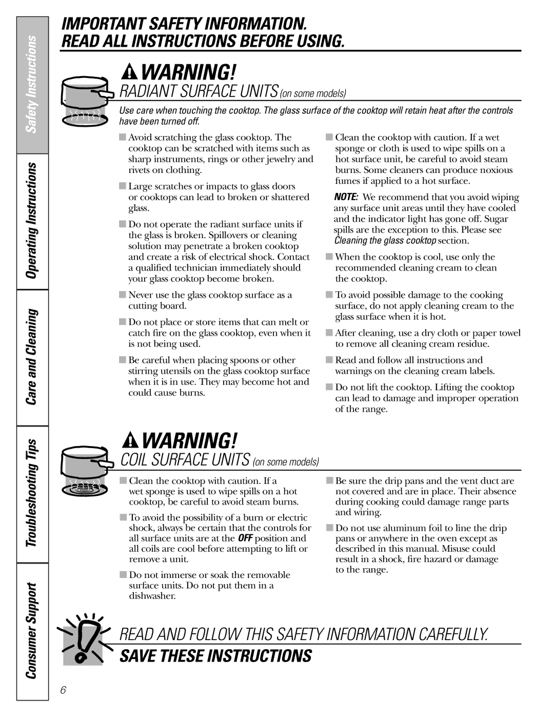 Americana Appliances ABS200 owner manual Care and Cleaning Operating Instructions, Tips 