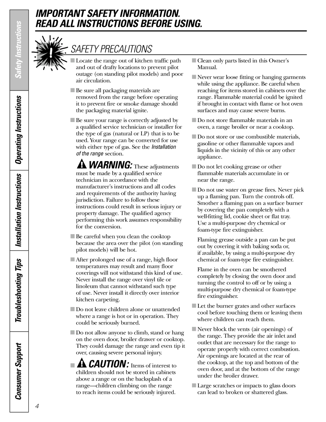 Americana Appliances AGBS300 installation instructions Instructions 