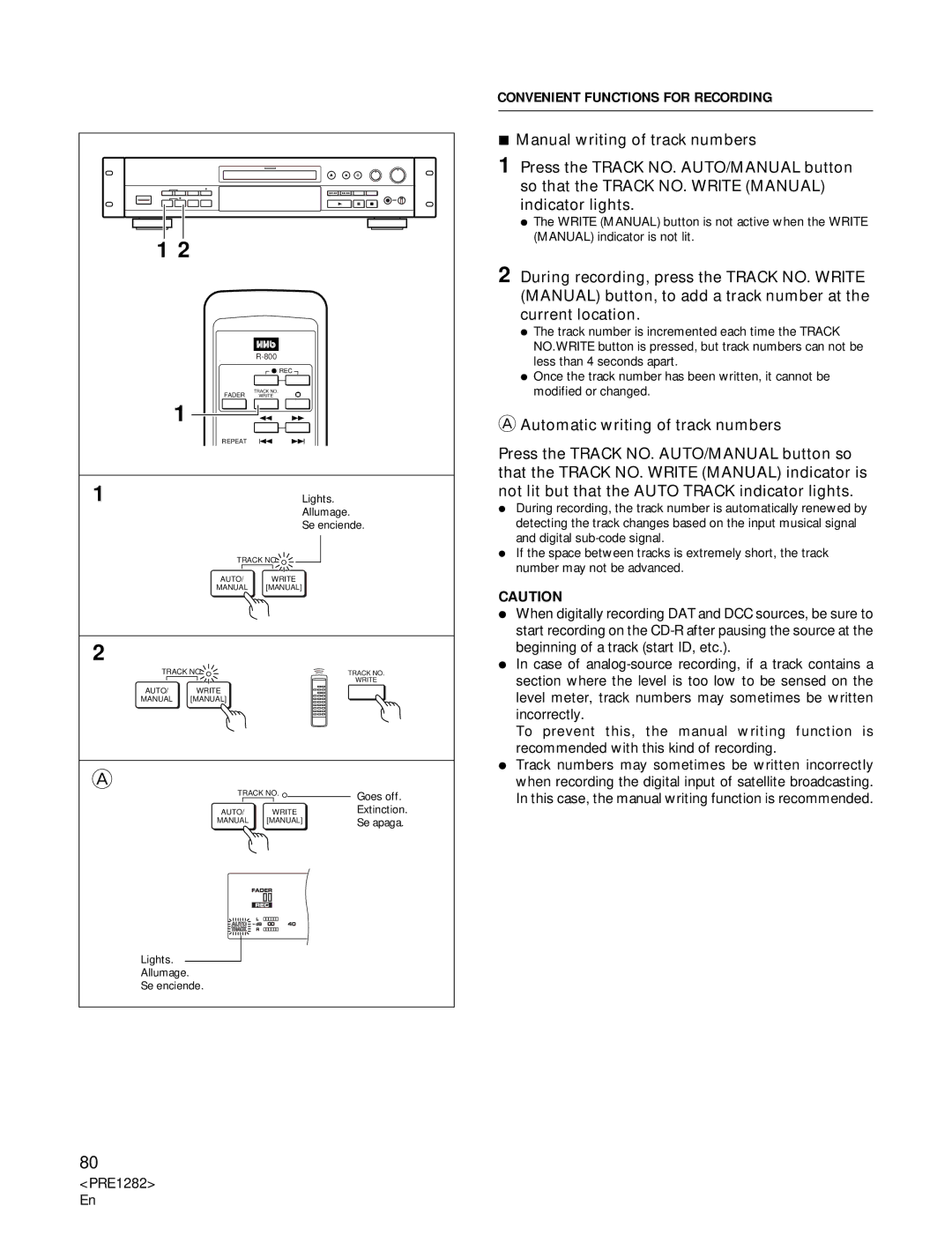 Americana Appliances CDR-850 manual Lights Allumage Se enciende 