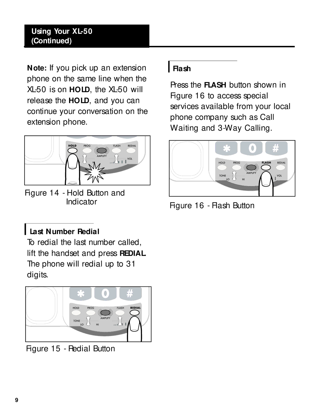 Ameriphone 50 manual Flash Button 