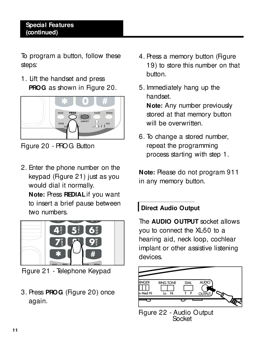 Ameriphone 50 manual Audio Output Socket 