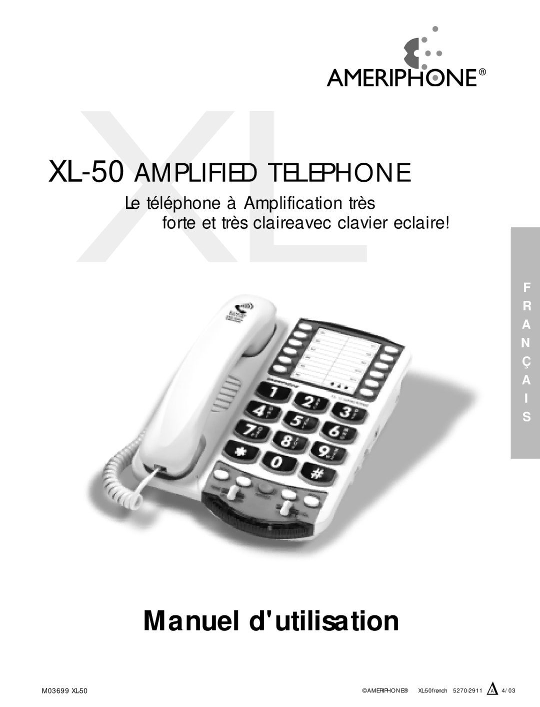 Ameriphone 50 manual Manuel dutilisation 