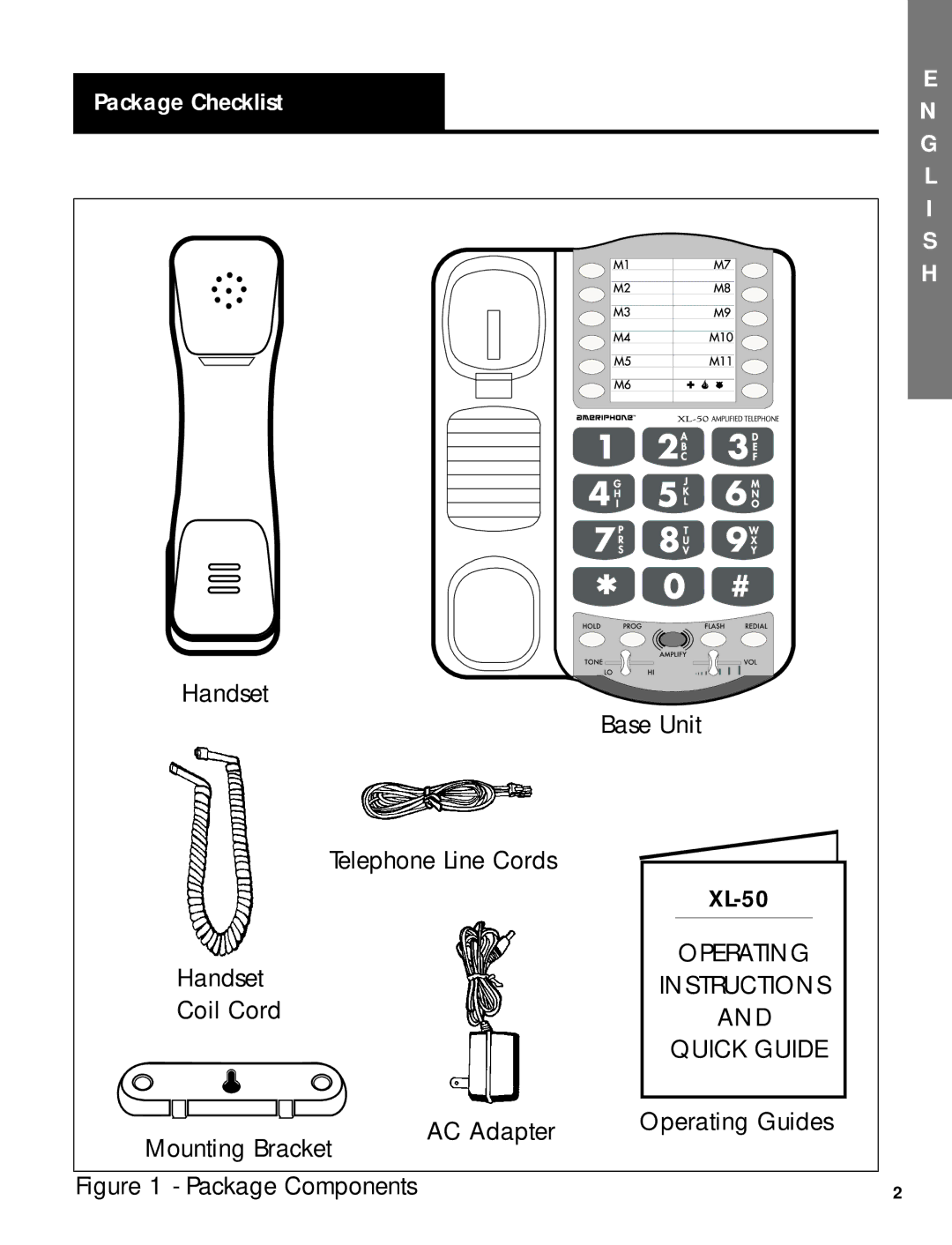 Ameriphone 50 manual Package Checklist, Quick Guide 