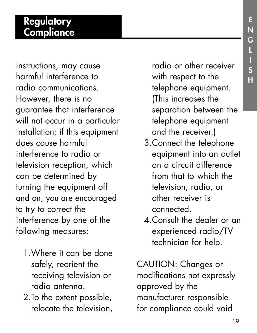 Ameriphone AM-RX2 manual Regulatory Compliance 