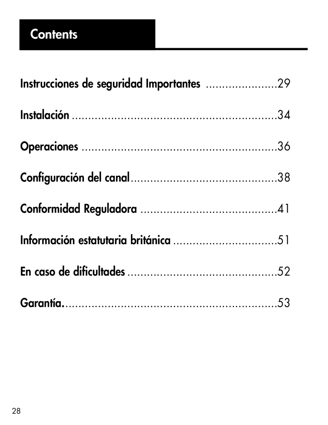 Ameriphone AM-RX2 manual Garantía 