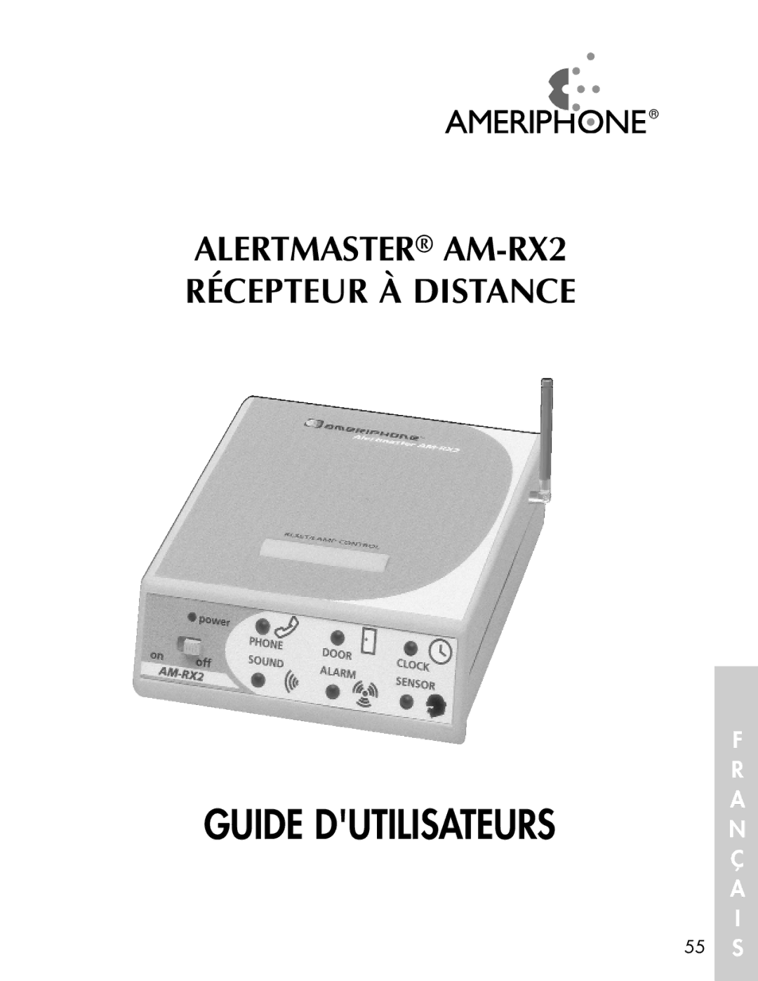 Ameriphone AM-RX2 manual Guide Dutilisateurs 