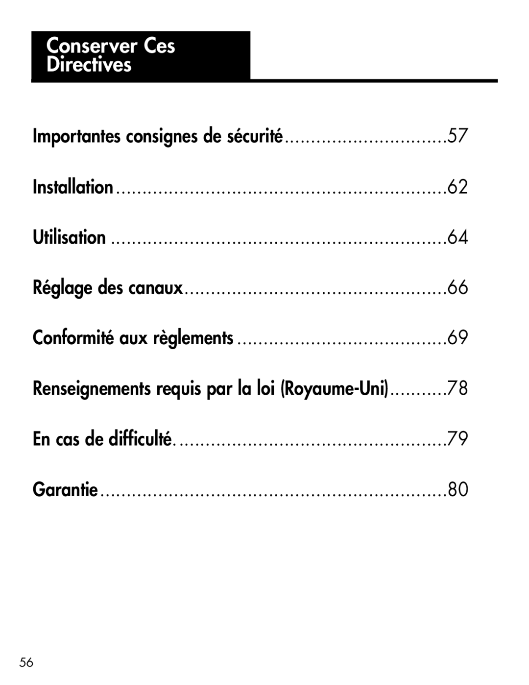 Ameriphone AM-RX2 manual Conserver Ces Directives, Utilisation 