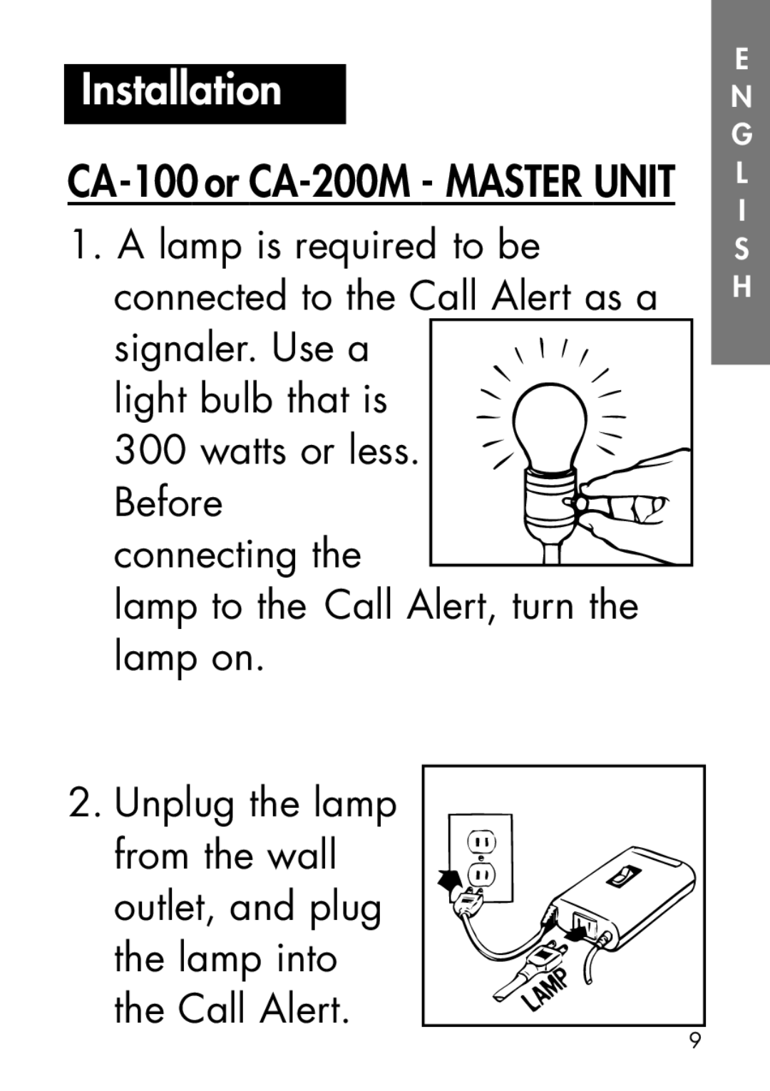 Ameriphone CA-200, CA-100 manual Installation 