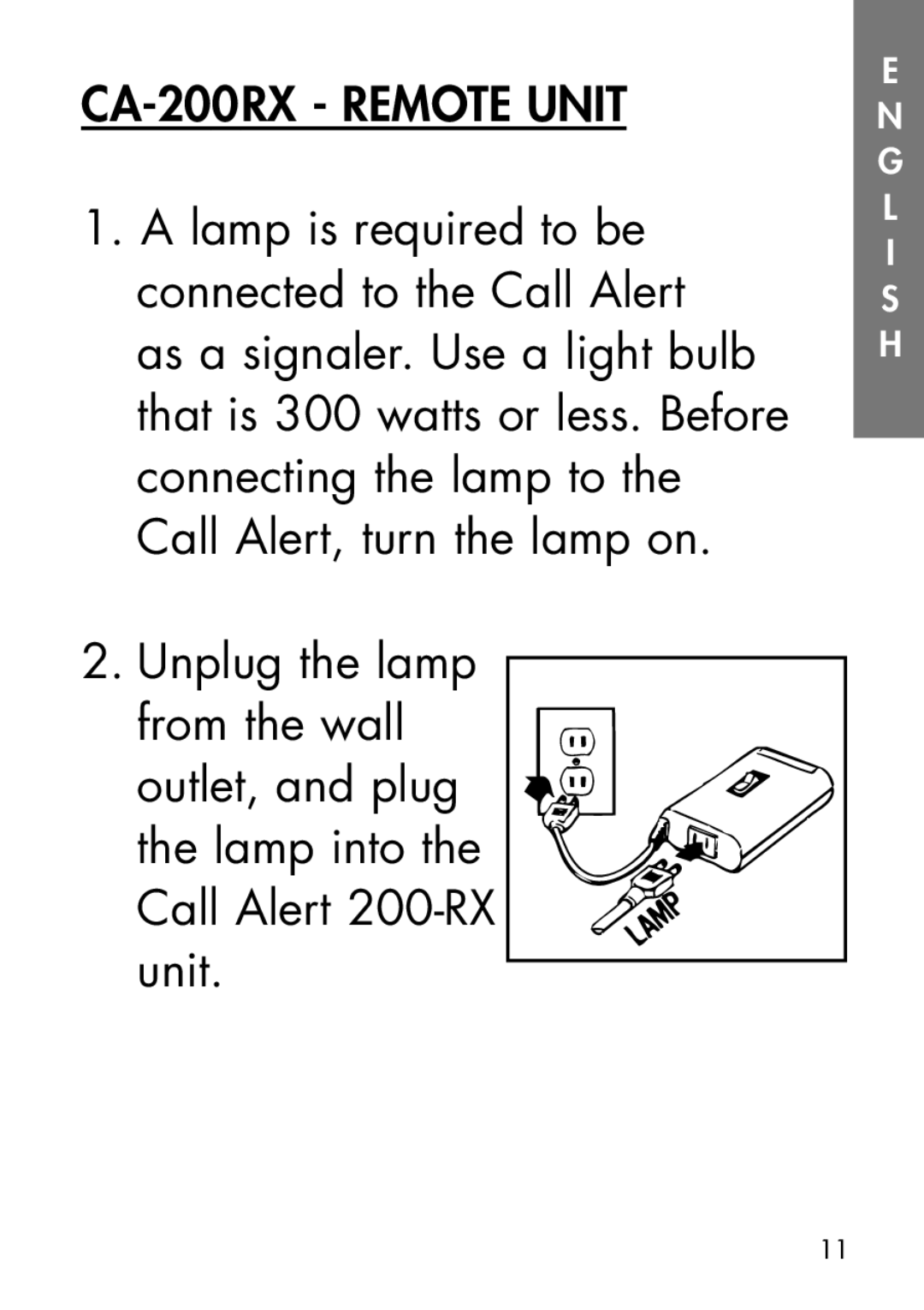 Ameriphone CA-100 manual CA-200RX Remote Unit 