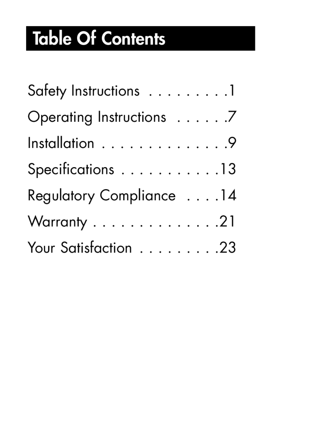 Ameriphone CA-100, CA-200 manual Table Of Contents 