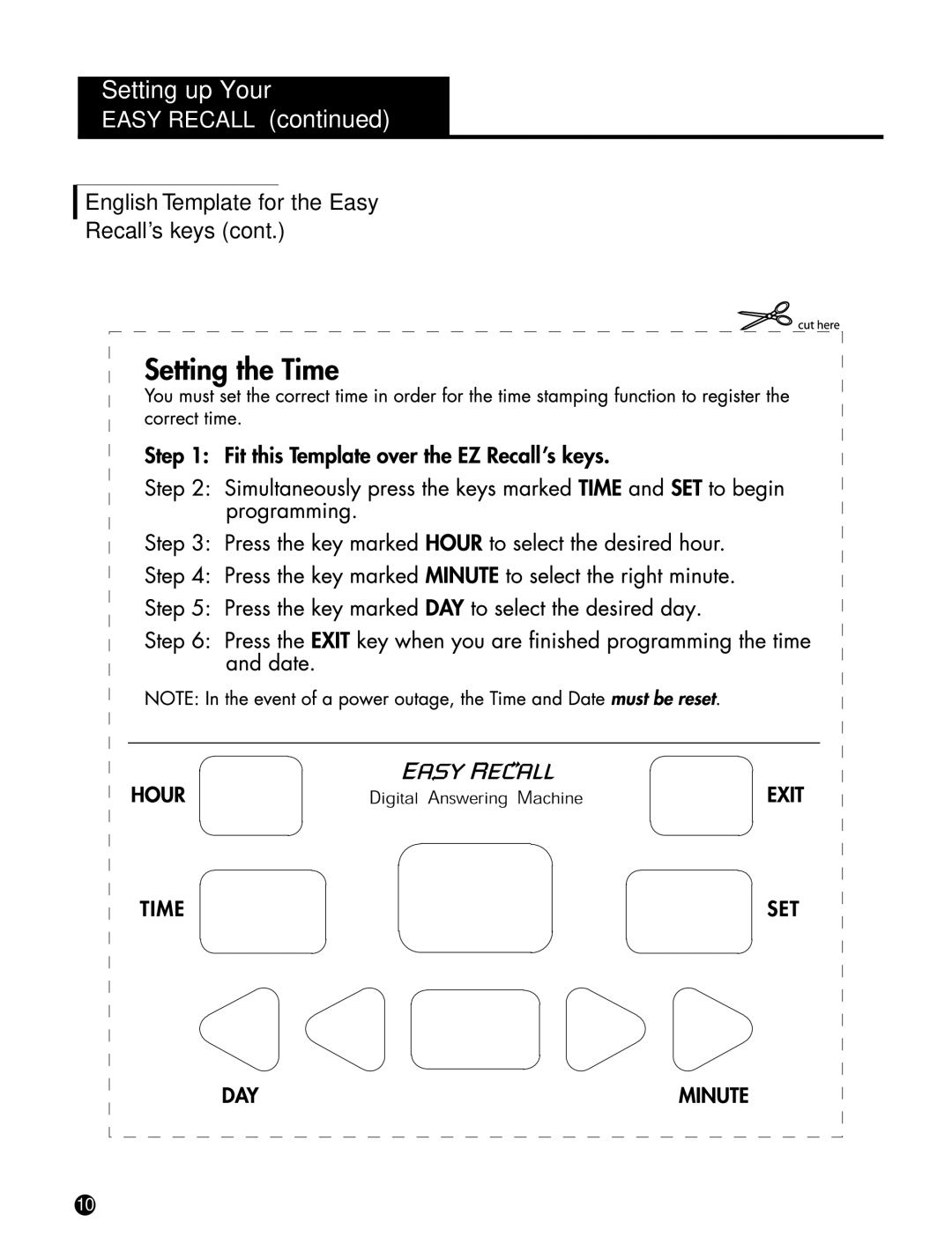 Ameriphone Digital Answering Machine operating instructions Setting up Your 