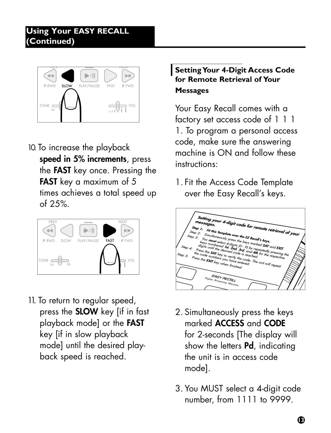 Ameriphone Digital Answering Machine operating instructions Messages 