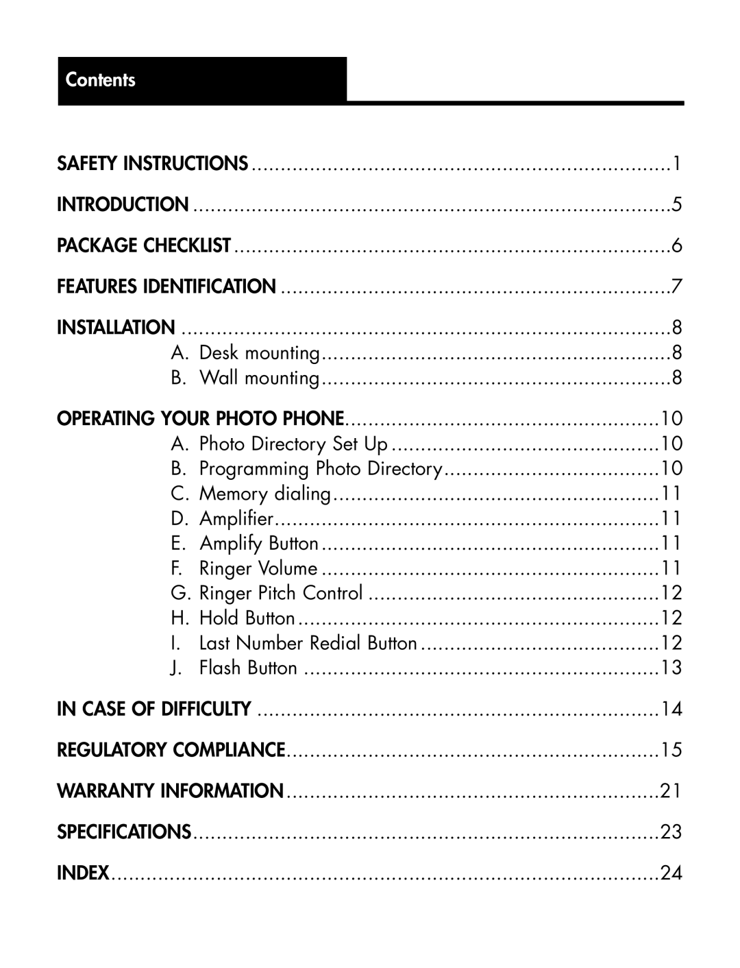 Ameriphone P-300 manual Safety Instructions 