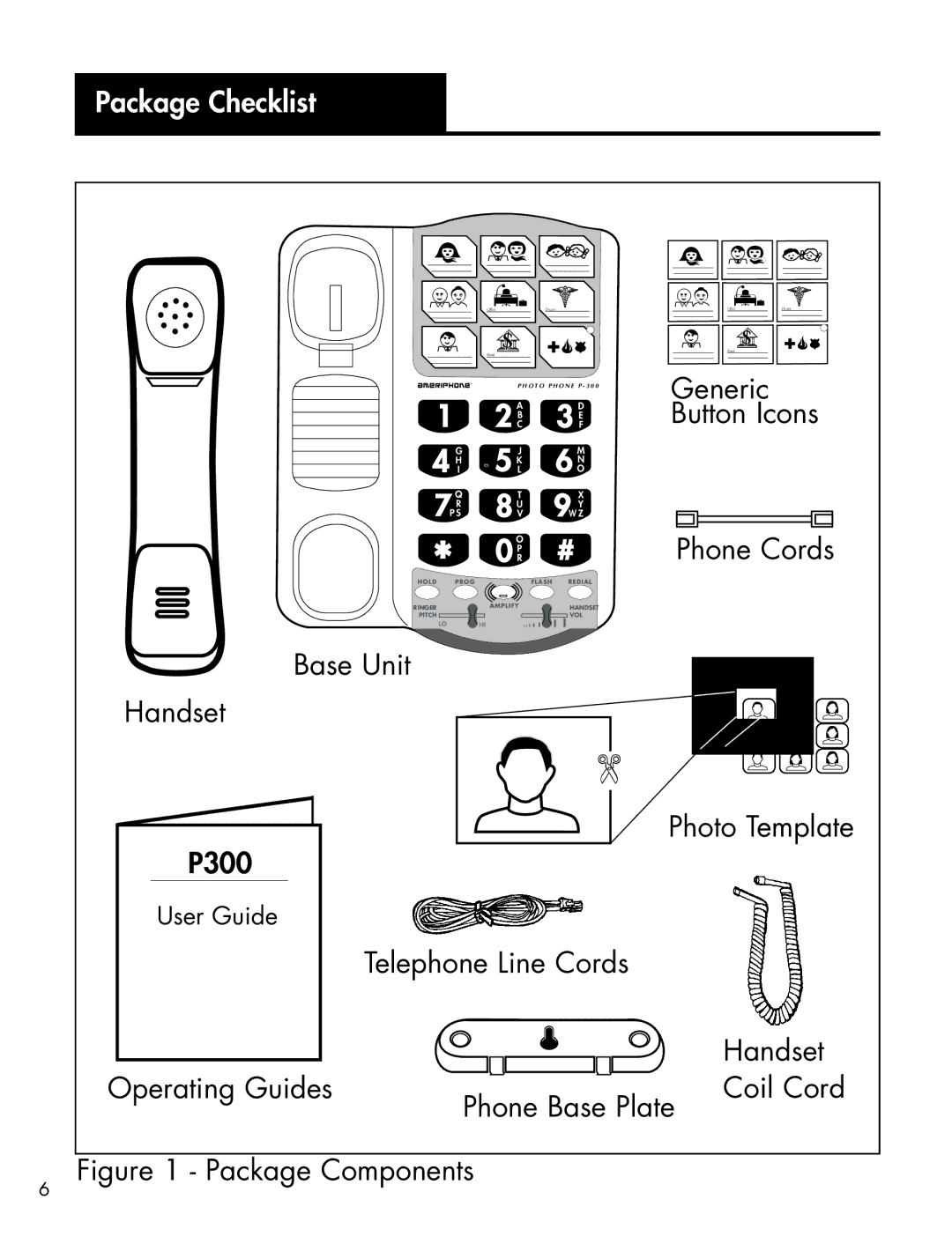 Ameriphone P-300 manual Package Checklist, Package Components 