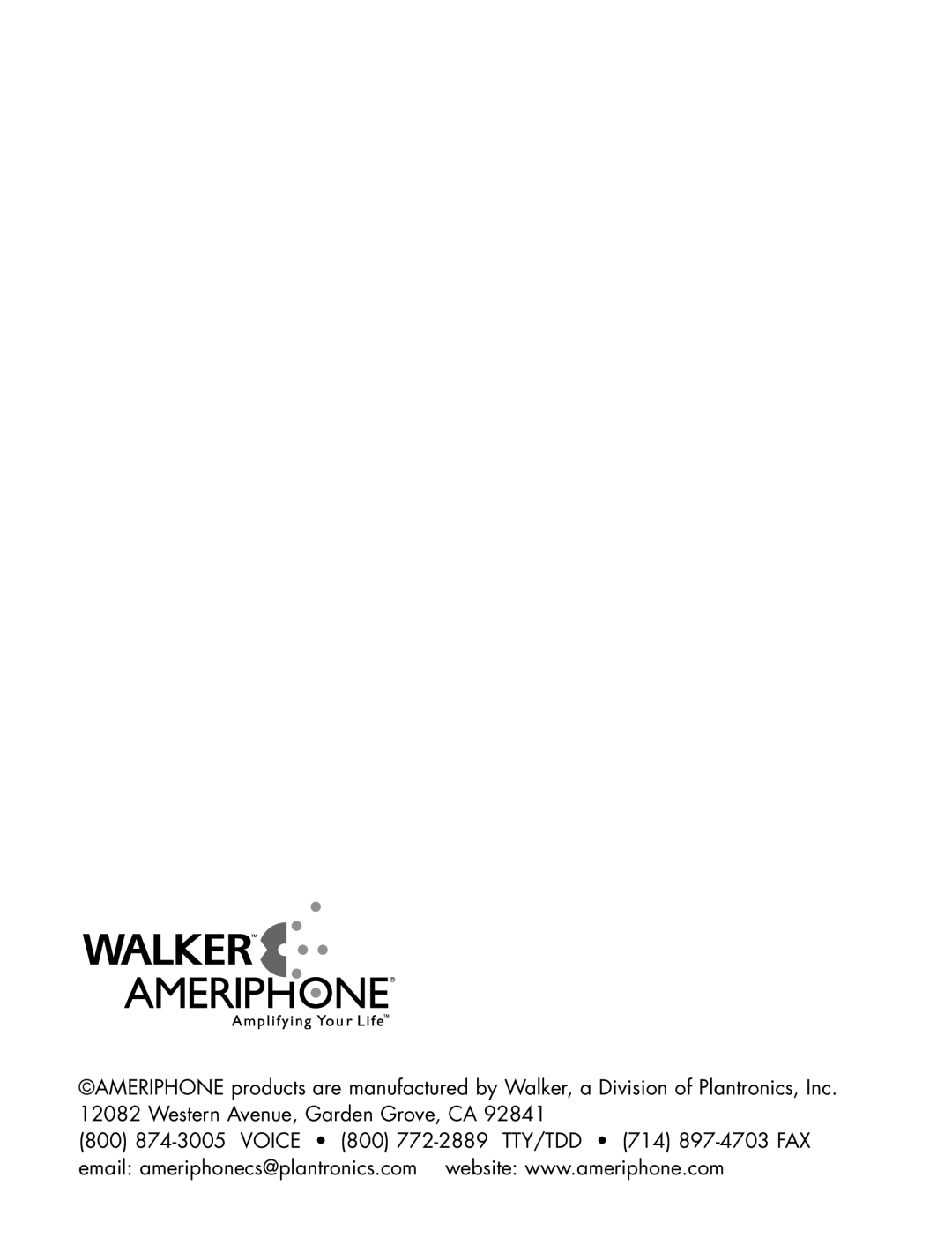 Ameriphone P-300 manual 