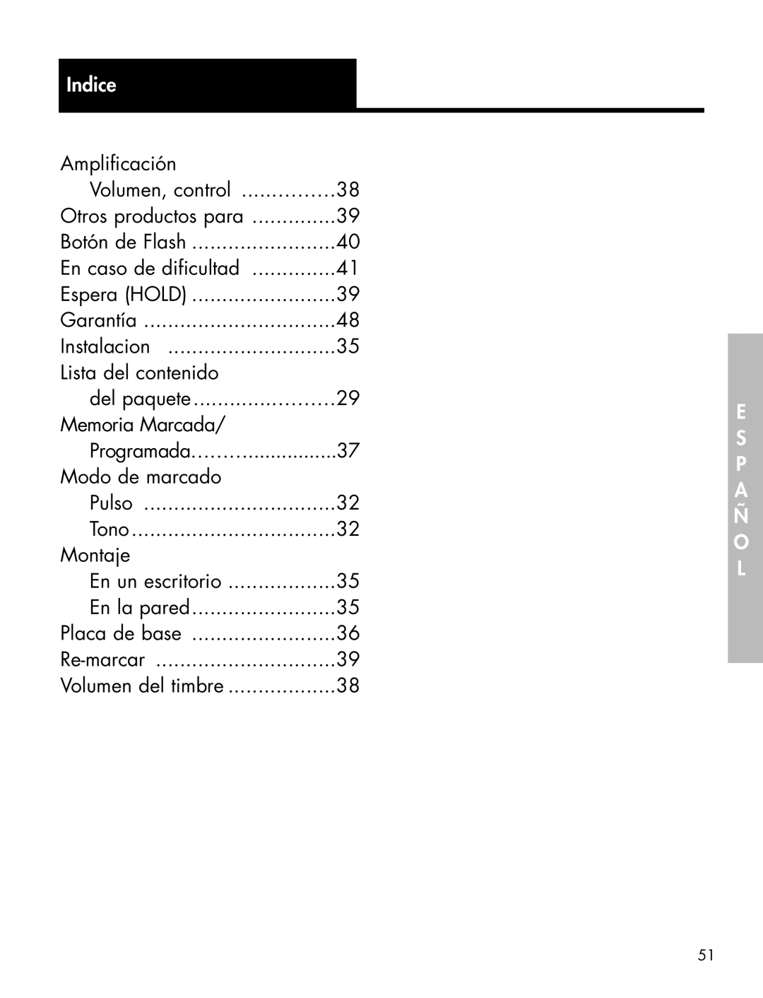 Ameriphone P-300 manual Indice 