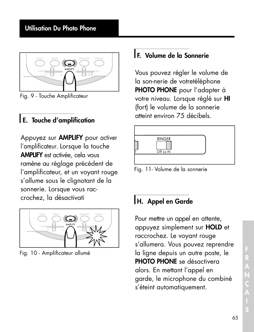 Ameriphone P-300 manual Touche Amplificateur 