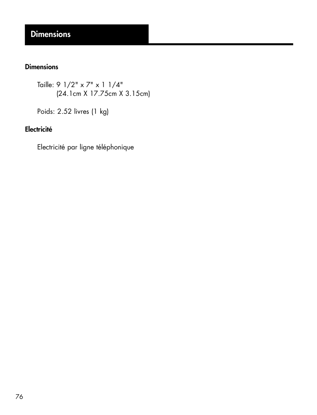 Ameriphone P-300 manual Dimensions 