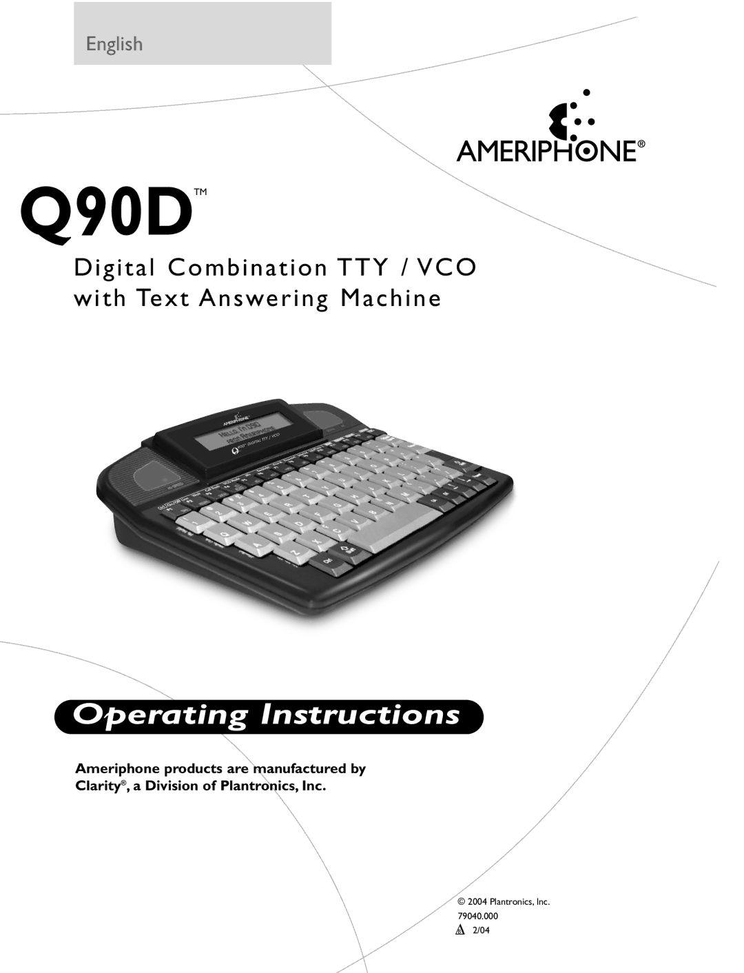 Ameriphone operating instructions Q90DTM 