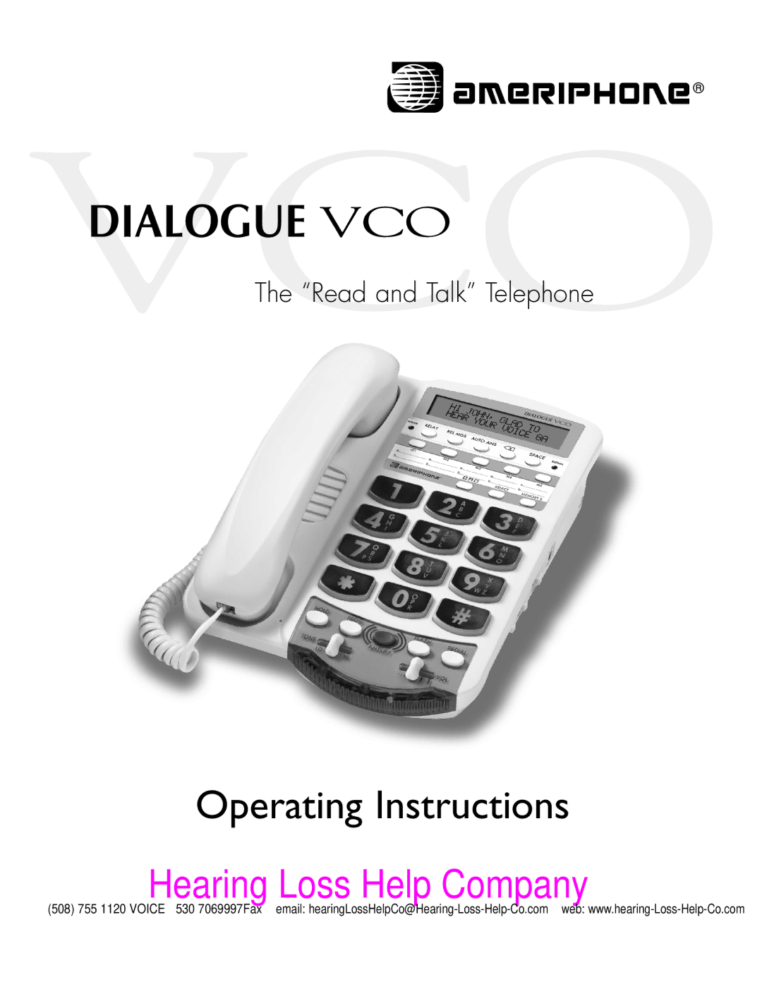 Ameriphone VCO operating instructions Operating Instructions 